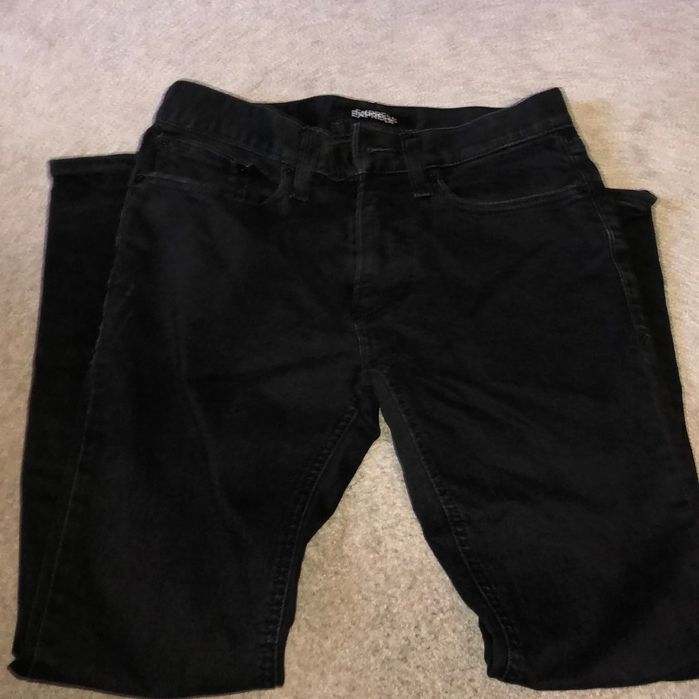 Men’s Express Black Slim Stretch Jeans 30x30